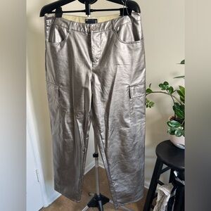 Metallic Cargo Pants